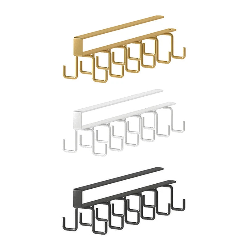 Double-row Hooks Kitchen Cupboard Shelf
