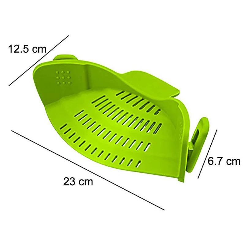 Universal Silicone Clip on Pan Pot Strainer