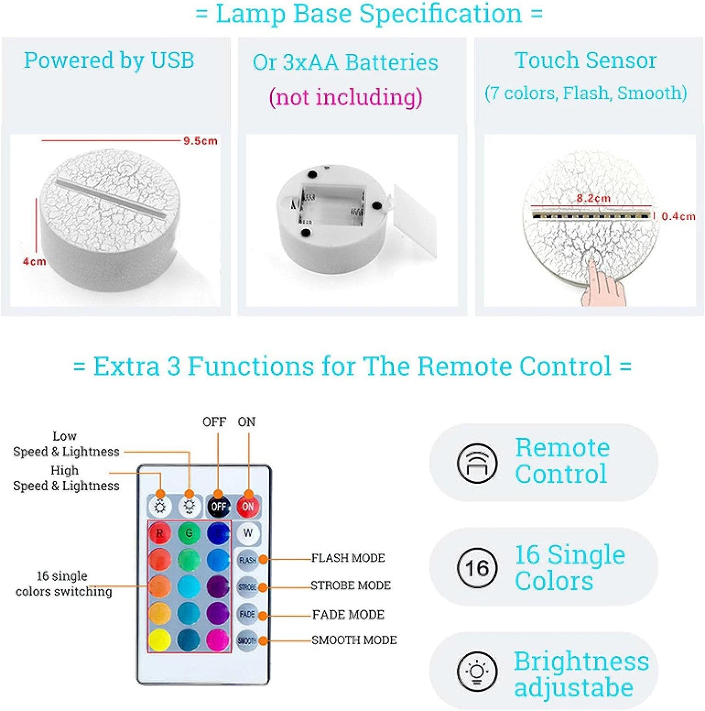 3D LED Gaming Party Lamp