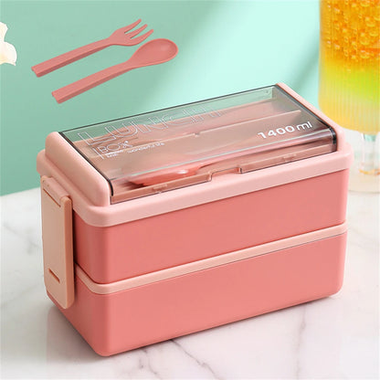 Double Layer Portable Lunch Box For Kids