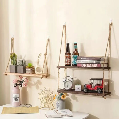 Wooden Floating Shelves for Wall Plant