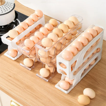 Household Automatic Rolling Egg Storage Box