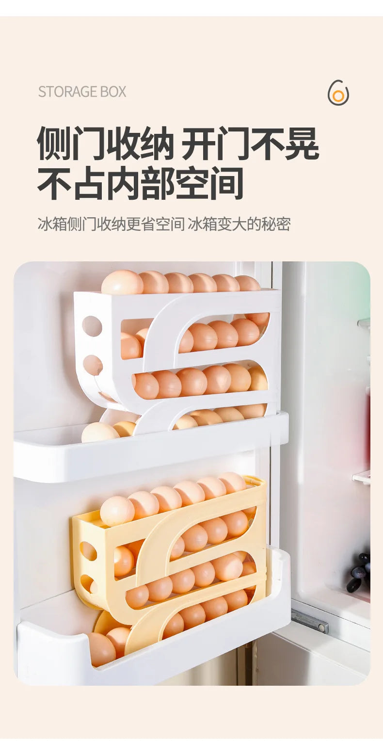 Household Automatic Rolling Egg Storage Box