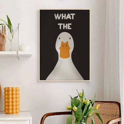 What the Duck Print Art Picture Funny