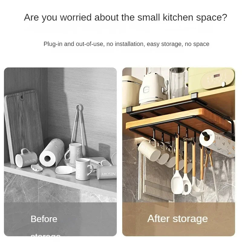 Under Kitchen Cabinet Hanging Organizer