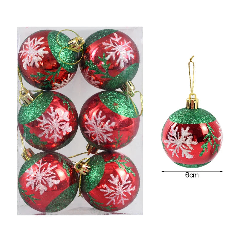 6Pcs/ Christmas Ball Ornaments