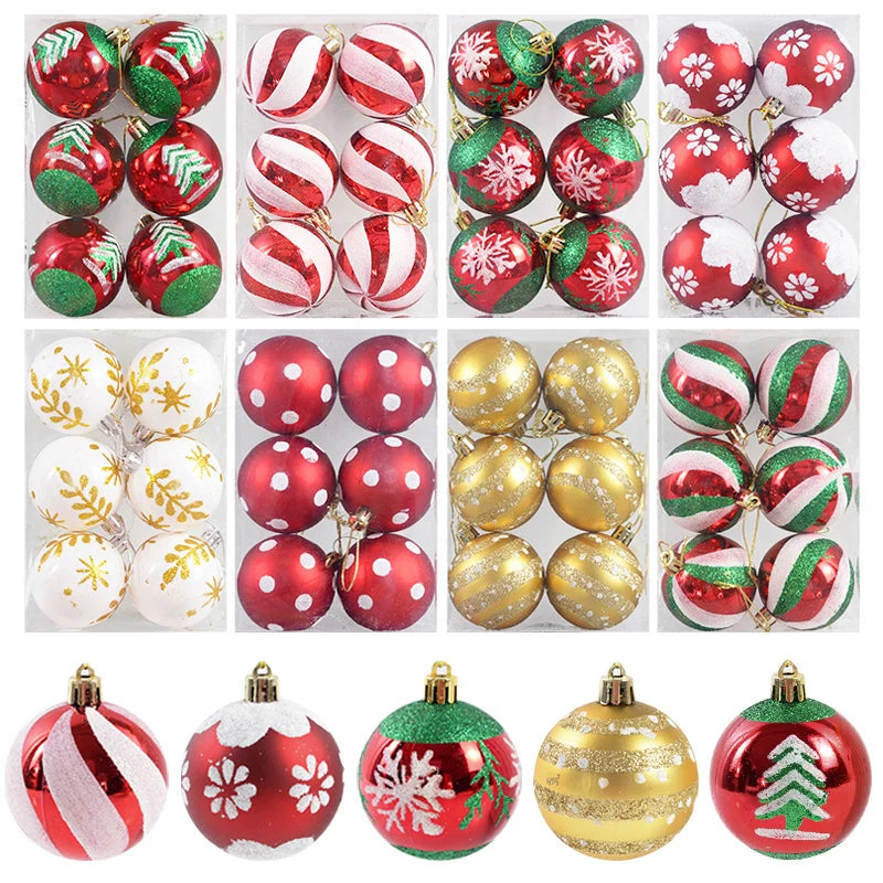 6Pcs/ Christmas Ball Ornaments