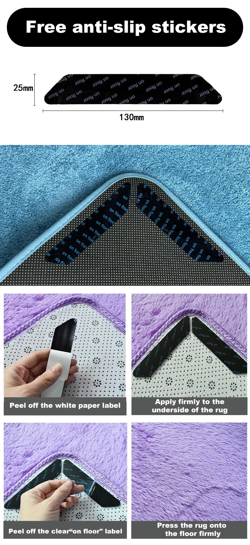 Super Absorbent Shower Bath Mat Bathroom Anti-Slip