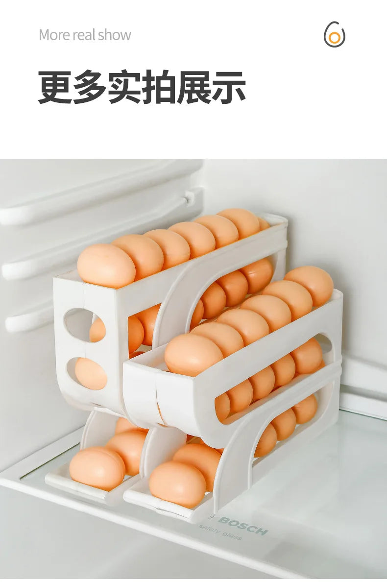 Household Automatic Rolling Egg Storage Box