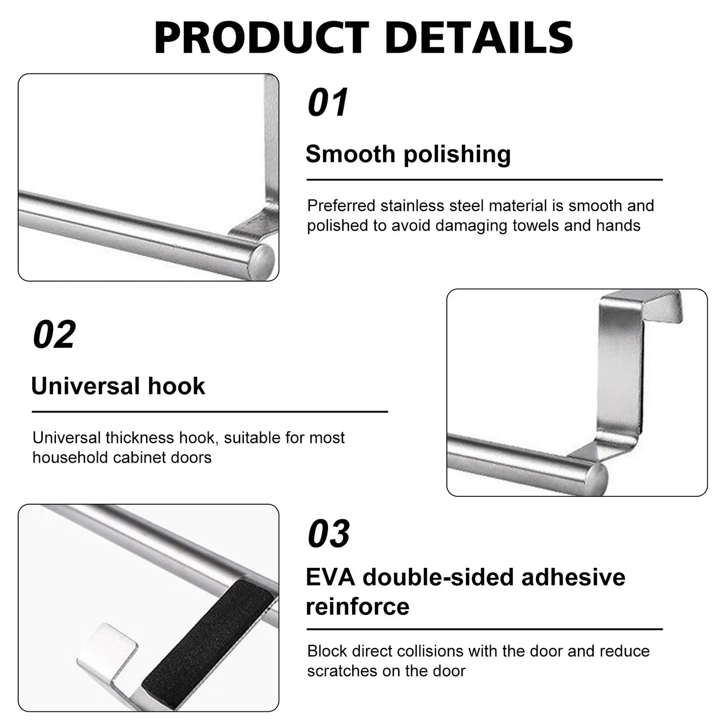 Wall Mounted Towel Rack Stainless Steel