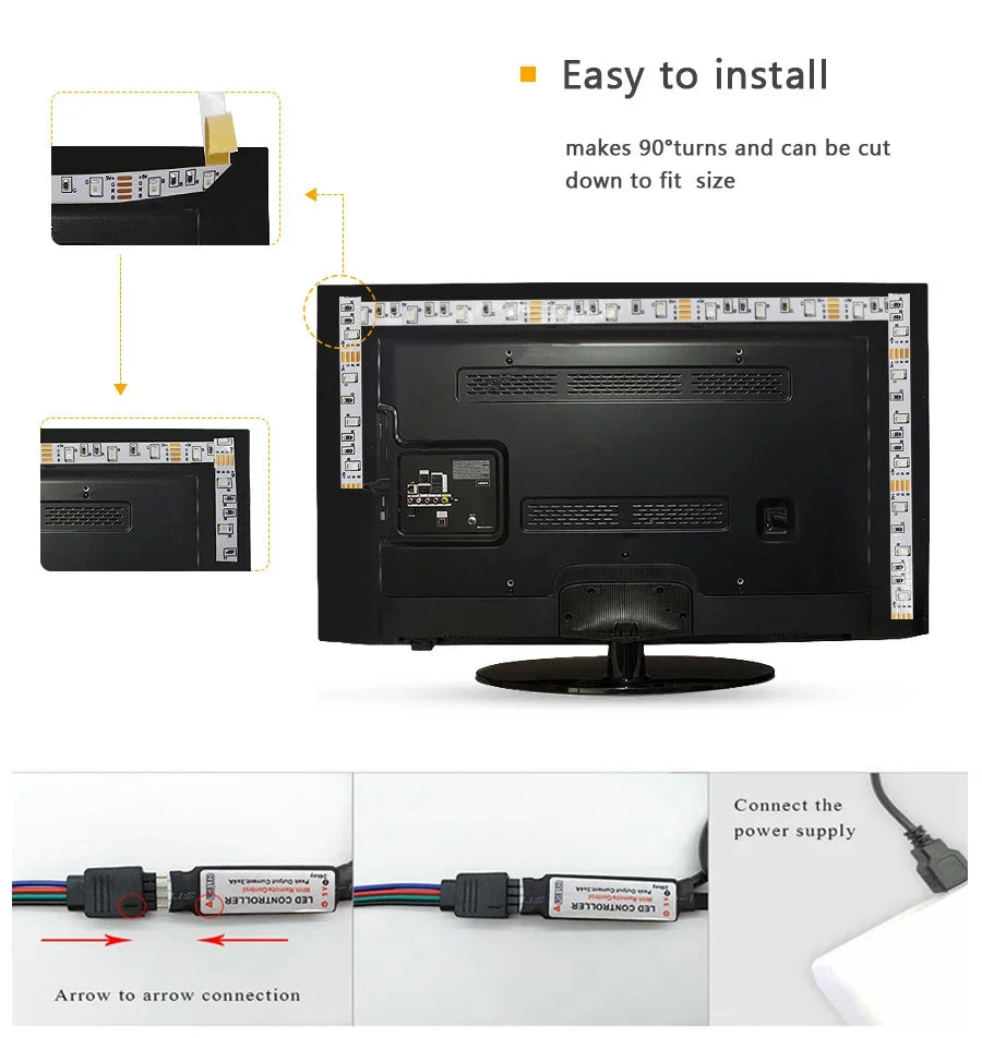 USB LED Strip Lights RGB 5050 Led Light