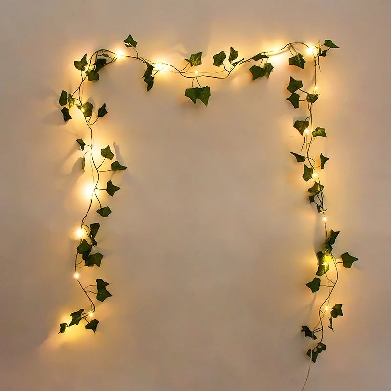 Flower Green Leaf String Lights