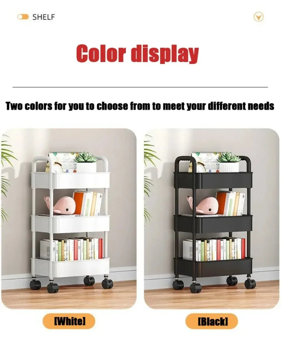 Bookshelf Storage Trolley