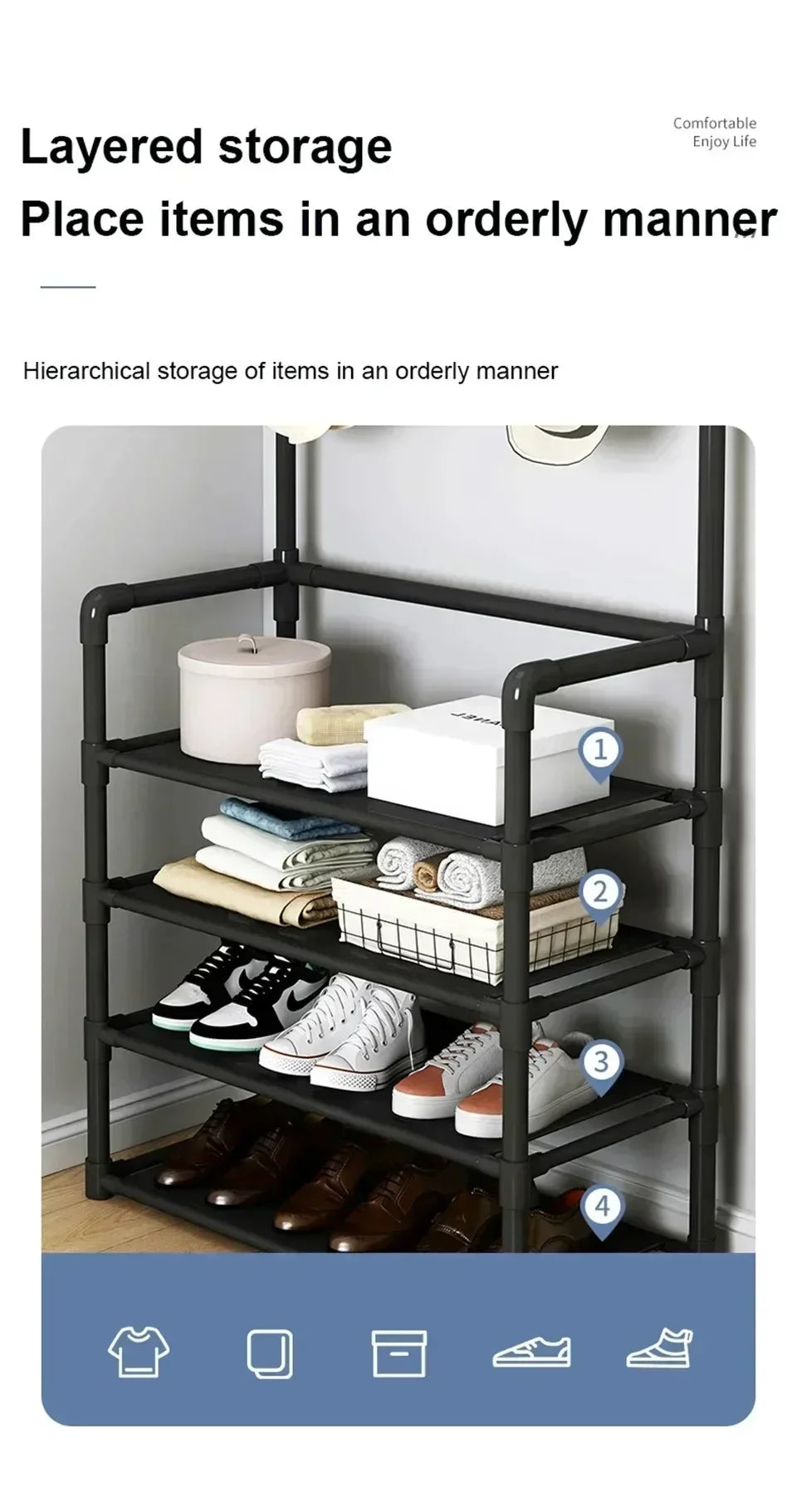 Clothes Hanger Multi-Layer Rack