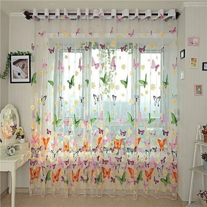 Window Curtain Large Butterfly