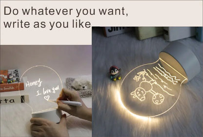 Creative LED Note Board Night