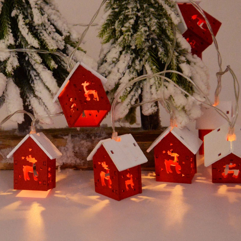 Christmas Wooden House LED