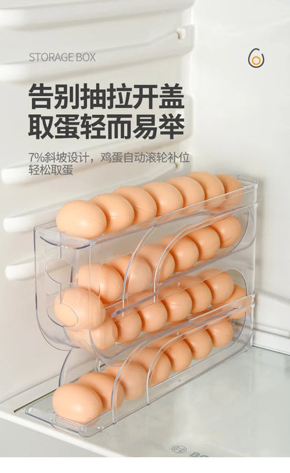 Household Automatic Rolling Egg Storage Box