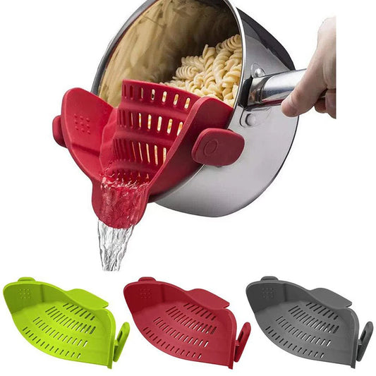 Universal Silicone Clip on Pan Pot Strainer