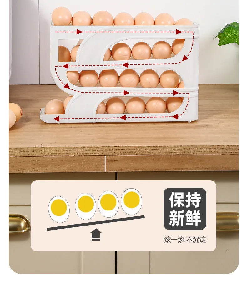 Household Automatic Rolling Egg Storage Box