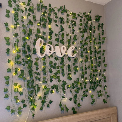 Flower Green Leaf String Lights