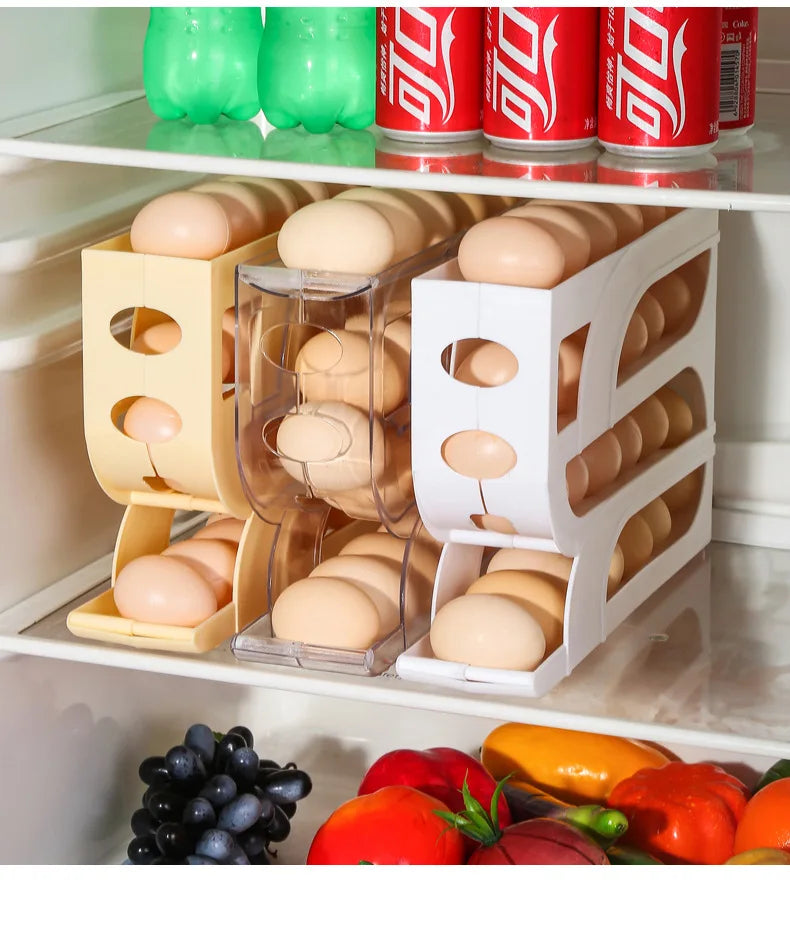 Household Automatic Rolling Egg Storage Box