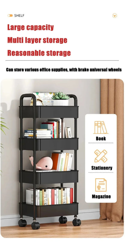 Bookshelf Storage Trolley