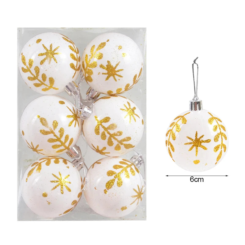 6Pcs/ Christmas Ball Ornaments