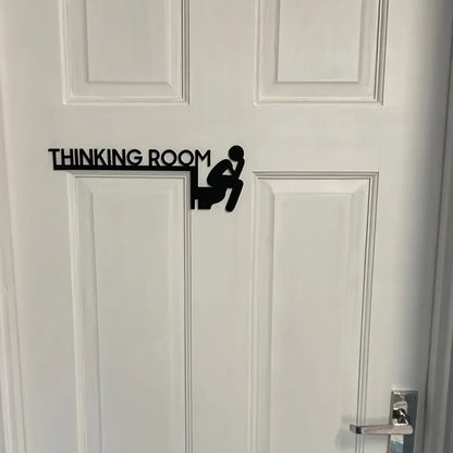 Modern Metal Toilet Door Sign