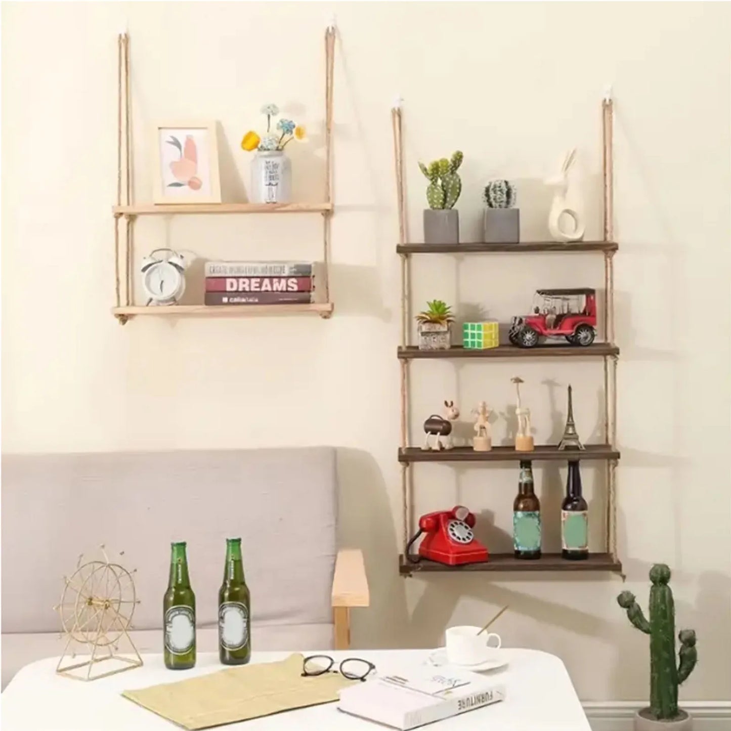 Wooden Floating Shelves for Wall Plant