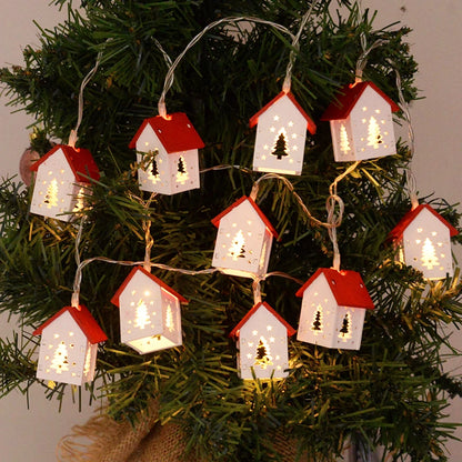 Christmas Wooden House LED